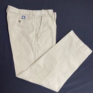 Em's of Mason's Mens Chinos Pants Green Size 54 38x32 Straight Leg Flat Front